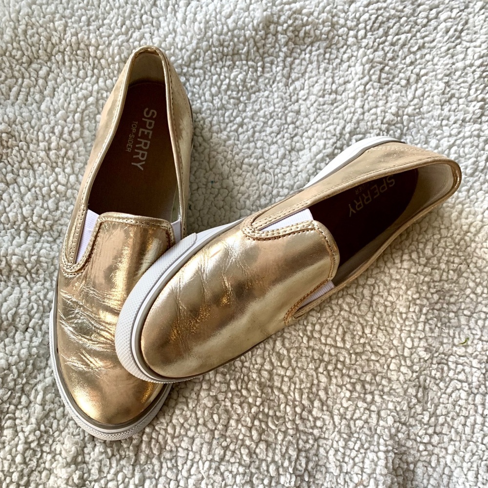 Sperry Gold Slip-on Sneakers size 9